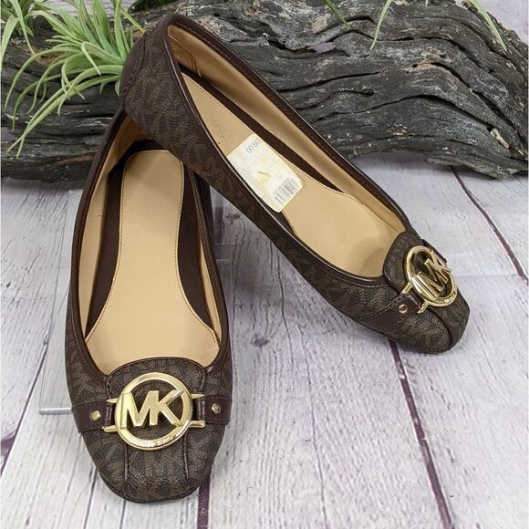 Michael Kors Fulton Studded Logo Moccasin Flats - Picture 1 of 13